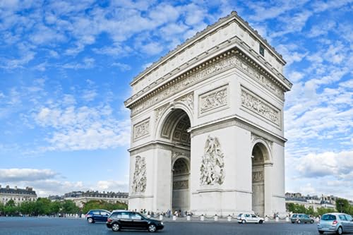 GLHUIOZ Puzzle 1000 Teile Classic Puzzle DIY Kit Holzspielzeug Unique Gift Home Decor Himmel Frankreich Arc Triomphe Paris Arch 75x50cm von GLHUIOZ