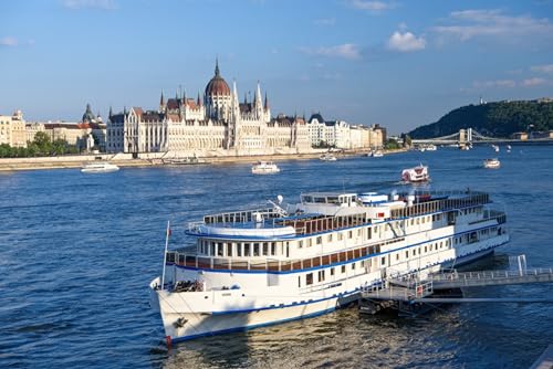 GLHUIOZ Puzzle 1000 Teile Erwachsene Hölzern Puzzles für Erwachsene Lernspiel Herausforderungsspielzeug 1000-teilige Hölzern Puzzles für Erwachsene Kinder Ungarn Flüsse Flussschiff Brücken 75x50cm von GLHUIOZ