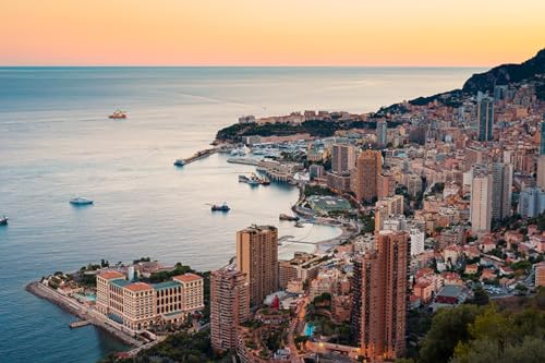 GLHUIOZ Puzzle 1000 Teile Home Decor Geschenk DIY Moderne Wandkunst Einzigartiges Geschenk Home Decor Monte Carlo Monaco Küste 75x50cm von GLHUIOZ