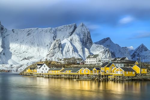 GLHUIOZ Puzzle 1000 Teile - Puzzel für Erwachsene - 100% Recycelten hölzern Jigsaw Puzzle Erwachsene und Kinder - Familienspaß Norwegen 75x50cm von GLHUIOZ