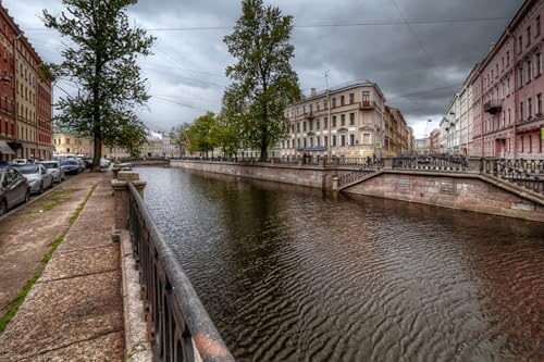 GLHUIOZ Puzzle 1000 Teile - Puzzel für Erwachsene - 100% Recycelten hölzern Jigsaw Puzzle Erwachsene und Kinder - Familienspaß Russland Petersburg 75x50cm von GLHUIOZ