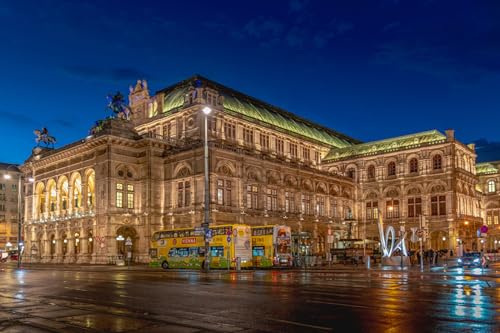 GLHUIOZ Puzzle 1000 Teile - Puzzle für Erwachsene und Kinder ab 6 Jahren, Puzzle mit Landschafts-Motiv, Österreich Wien Skulpturen Wien 75x50cm von GLHUIOZ