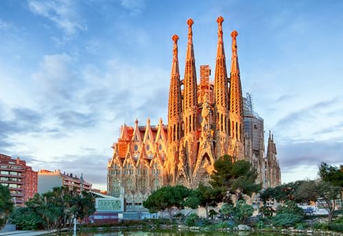 GLHUIOZ Puzzle 1500 Teile, Geschicklichkeitsspiel für die ganze Familie, farbenfrohes Legespiel, Erwachsenenpuzzle ab 9 Jahren Spanien Tempel 87x57cm von GLHUIOZ