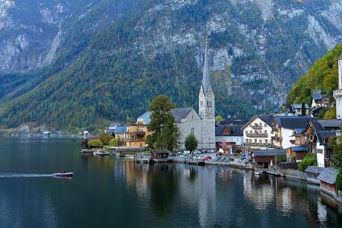 GLHUIOZ Puzzle 1500 Teile, Premium Quality, für Erwachsene und Kinder ab 6 Jahren 1500pcs, Berge Motorboot Kirche Österreich 87x57cm GLHUIOZ Puzzle 1500 Teile, Premium Quality, für Erwachsene und Kinder ab 6 Jahren 1500pcs, Berge Motorboot Kirche Österreich 87x57cm von GLHUIOZ