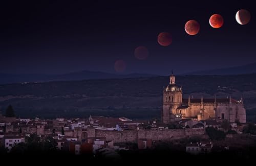 GLHUIOZ Puzzle 1500 Teile DIY Wohnkultur Erwachsene Puzzle DIY Kit Holzspielzeug Einzigartiges Geschenk Wohnkultur Spanien Tempel Mond 87x57cm von GLHUIOZ