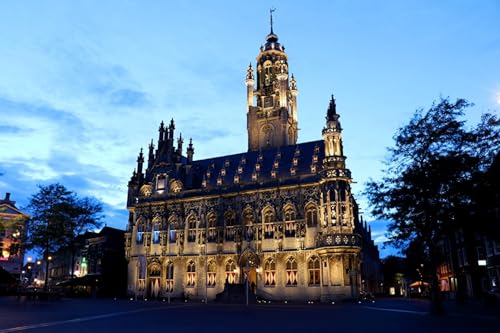 GLHUIOZ Puzzle 1500 Teile - Puzzel für Erwachsene - 100% Recycelten hölzern Jigsaw Puzzle Erwachsene und Kinder - Familienspaß Niederlande Middelburg 87x57cm von GLHUIOZ