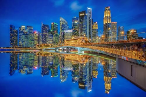 GLHUIOZ Puzzle 1500 Teile - Puzzel für Erwachsene - 100% Recycelten hölzern Jigsaw Puzzle Erwachsene und Kinder - Familienspaß Singapore Bridges Marina 87x57cm GLHUIOZ Puzzle 1500 Teile - Puzzel für Erwachsene - 100% Recycelten hölzern Jigsaw Puzzle Erwachsene und Kinder - Familienspaß Singapore Bridges Marina 87x57cm von GLHUIOZ