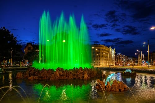 GLHUIOZ Puzzle 500 Teile Classic Puzzle DIY Kit Holzspielzeug Unique Gift Home Decor Österreich Wien Brunnen Straße 52x38cm von GLHUIOZ