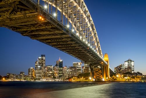 GLHUIOZ Puzzle 500 Teile DIY Wohnkultur Erwachsene Puzzle DIY Kit Holzspielzeug Einzigartiges Geschenk Wohnkultur Australien Brücken Sydney 52x38cm von GLHUIOZ