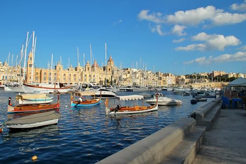 GLHUIOZ Puzzle 500 Teile Erwachsene Hölzern Puzzles für Erwachsene Lernspiel Herausforderungsspielzeug 500-teilige Hölzern Puzzles für Erwachsene Kinder Malta Flüsse 52x38cm von GLHUIOZ