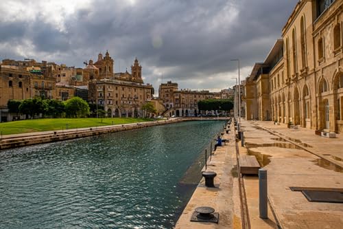 GLHUIOZ Puzzle 500 Teile - Puzzel für Erwachsene - 100% Recycelten hölzern Jigsaw Puzzle Erwachsene und Kinder - Familienspaß Malta Senglea Waterfront 52x38cm von GLHUIOZ