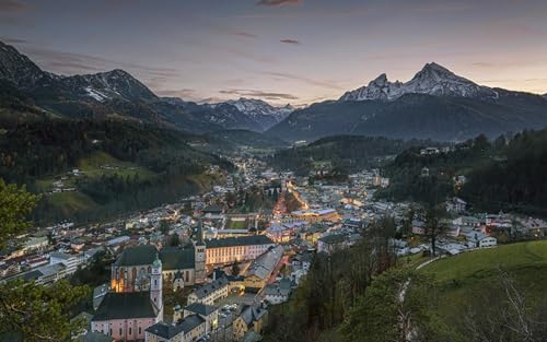 GLHUIOZ Puzzle 500 Teile ab 9 Jahren, Erwachsenenpuzzle mit Panoramabild, Geschicklichkeitsspiel für die ganze Familie, ideal als Wandbild Berge Deutschland 52x38cm von GLHUIOZ