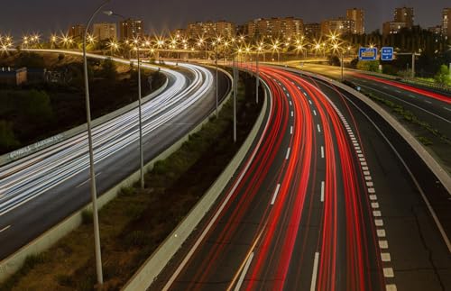 GLHUIOZ Puzzle 500 Teile für Erwachsene Familienpuzzles für Erwachsene Teens Kinder 500 Teile Unmögliche Puzzles Spiele Geschenk Spielzeug Dekoration Straßen Spanien Madrid 52x38cm von GLHUIOZ