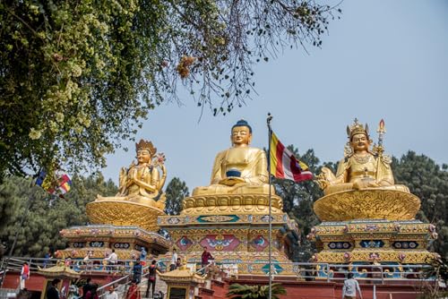 GLHUIOZ Puzzle | Puzzle Erwachsene Anspruchsvoll | 1000 Puzzle | Puzzel Parks Skulpturen Buddha Park Nepal 75x50cm von GLHUIOZ