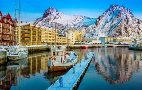 GLHUIOZ Puzzle | Puzzle Erwachsene Anspruchsvoll | 500 Puzzle | Puzzel Norwegen 52x38cm von GLHUIOZ