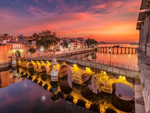 GLHUIOZ Puzzles 1000 Teile Erwachsene Puzzles für Erwachsene Lernspiel Herausforderung Spielzeug 1000 Teile Puzzles für Erwachsene Kinder Indien Flüsse Brücken Udaipur 75x50cm GLHUIOZ Puzzles 1000 Teile Erwachsene Puzzles für Erwachsene Lernspiel Herausforderung Spielzeug 1000 Teile Puzzles für Erwachsene Kinder Indien Flüsse Brücken Udaipur 75x50cm von GLHUIOZ
