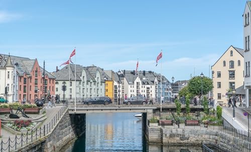 GLHUIOZ Puzzles Für Erwachsene 1000 Teile Puzzles 1000 Teile Puzzle Für Erwachsene Und Kinder Ab 6 Jahren Norwegen Brücken Alesund Flagge 75x50cm von GLHUIOZ