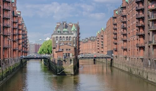 GLHUIOZ Puzzles für Erwachsene 1500 Teile Puzzles für Erwachsene Lernspiel Herausforderung Spielzeug 1500 Teile Holzpuzzles für Erwachsene Kinder Hamburg Deutschland Brücken 87x57cm von GLHUIOZ