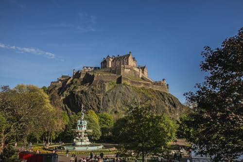 GLHUIOZ Puzzles für Erwachsene 1500 Teile Puzzles für Erwachsene Lernspiel Herausforderung Spielzeug 1500 Teile Holzpuzzles für Erwachsene Kinder Schottland Brunnen Edinburgh Castle 87x57cm von GLHUIOZ
