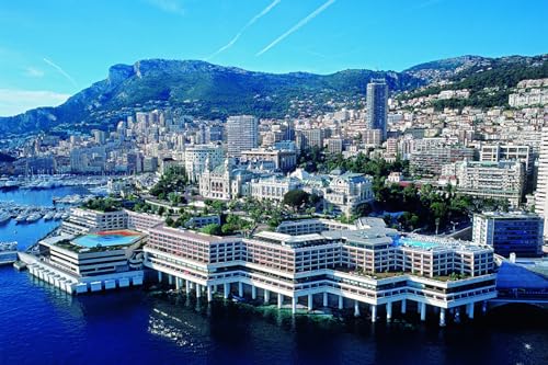 GLHUIOZ Puzzles für Erwachsene 500 Teile Puzzles für Erwachsene Lernspiel Herausforderung Spielzeug 500 Teile Holzpuzzles für Erwachsene Kinder Monaco Marinas 52x38cm von GLHUIOZ