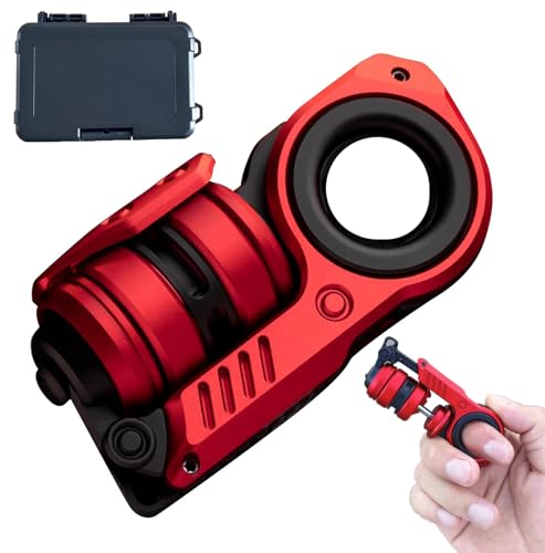 Legierung Anti-Stress-Spielzeug,Fingerspielzeug Mehrere SpielmöGlichkeiten Schieberegler/Spinner/Dekompressionsspielzeug,Mit Aufbewahrungsbox und Tragetasche (red) von GLHYUOP