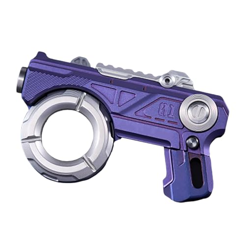 Metall EDC Spielzeugpistole, Titanlegierung Fingerspitzen Mechanisches Spielzeug Mit Druckkarten Trendiges Druckentlastendes Metallspielzeug (Lila) von GLHYUOP