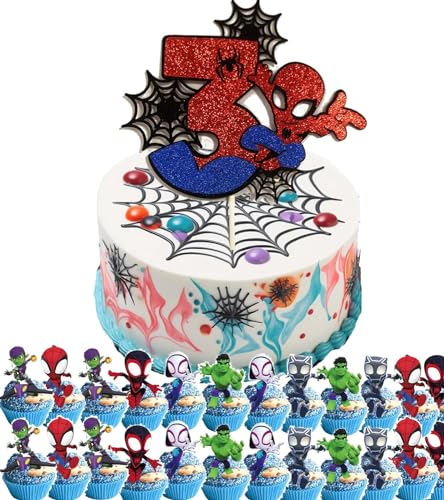 Cake Topper 3. Geburtstag, 25 PCS Tortendeko Geburtstag, Cupcake Topper, Kuchen Deko 3 Jahre, Tortendeko Kindergeburtstag, Kindergeburtstag Party Dekoration (3 Jahre) von GLICERINA
