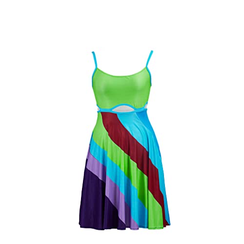 GLIMMERCOS Damen 13 Going On 30 Kostüm Jenna Rink Cosplay Kleid – Plötzlich 30 Y2K Retro Sommer Mini Slip Kleid (XXL) von GLIMMERCOS