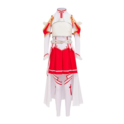 GLIMMERCOS SAO Damen Kampfanzug Sword Art Online Yuuki Asuna Cosplay Kostüme Outfits (XS) von GLIMMERCOS