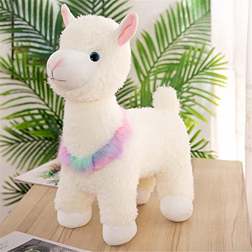 GLITZFAS Alpaka Stofftier Plüschtier, Plüschtiere Süß Lama Puppe Plüsch, Kuscheltier für Kuscheltierliebhaber Weihnachten Geburtstagsgeschenk (Weiß,28cm) von GLITZFAS