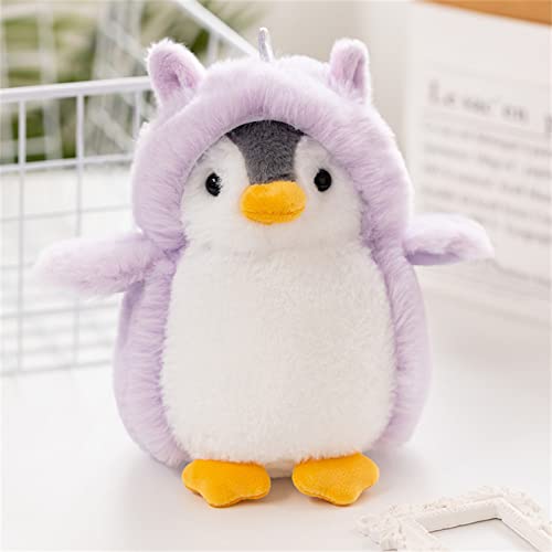 GLITZFAS Pinguin Stofftier Plüschtier, Kuscheltier Plüschpuppen Pinguin, 20cm Stofftier Schmusetier Geschenk für Jungen Mädchen Babys (Lila) von GLITZFAS