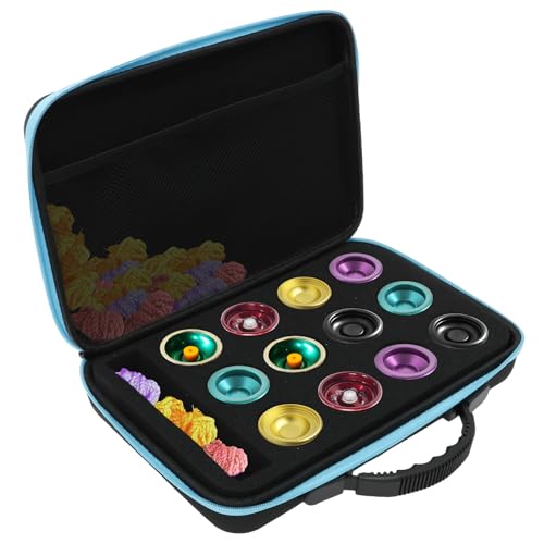 Yoyo Aufbewahrungskoffer, Professionelle Yoyo Tasche für 12, Tragbare Jojo Tragetasche Schützen Jo Jo Zubehör, Yoyo Ball Aufbewahrungsfächer und Innere Netztasche, Outdoor Yoyo Spielzeug Ausrüstung von GLMFAN