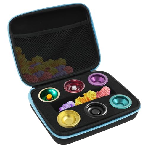 Yoyo Aufbewahrungskoffer, Professionelle Yoyo Tasche für 6, Tragbare Jojo Tragetasche Schützen Jo Jo Zubehör, Yoyo Ball Aufbewahrungsfächer und Innere Netztasche, Outdoor Yoyo Spielzeug Ausrüstung von GLMFAN