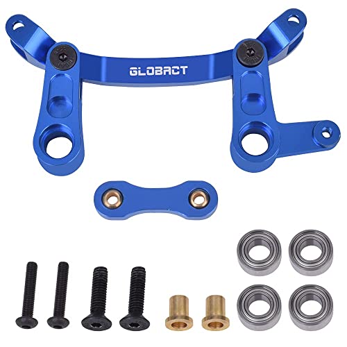 GLOBACT Lenkglocke und Lenkglied aus Aluminiumlegierung, mit Kugellager, Upgrade-Teile-Set für 1/10 Arrma Senton 4X4 Granit 4X4 Typhon 4X4 Kraton 4X4 Big Rock 4X4 ersetzt AR340132 (blau) von GLOBACT
