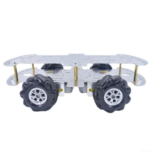 Omnidirektional für MECANUM Wheel Robot Car Kit, 4WD Smart Vehicle DIY Project with Metal Chassis for TT Motor for STEM Education Omnidirektional für MECANUM Wheel Robot Car Kit, 4WD Smart Vehicle DIY Project with Metal Chassis for TT Motor for STEM Education von GLOBALHUT