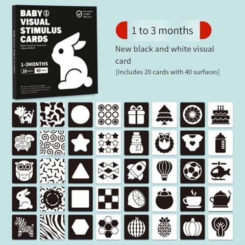 Visuelle Karten zum Lernen des Babys fördern den Fokus und die Neugier bei Säuglingen (Phase 4) von GLOBALHUT