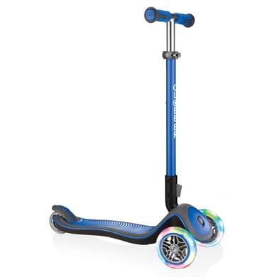 GLOBBER Scooter ELITE DELUXE LIGHTS mit Leuchtrollen, navy-blau von GLOBBER