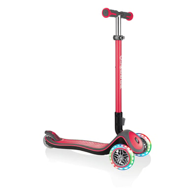 GLOBBER Scooter ELITE DELUXE LIGHTS mit Leuchtrollen, rot von GLOBBER