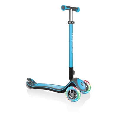 GLOBBER Scooter ELITE DELUXE LIGHTS mit Leuchtrollen, sky blau von GLOBBER