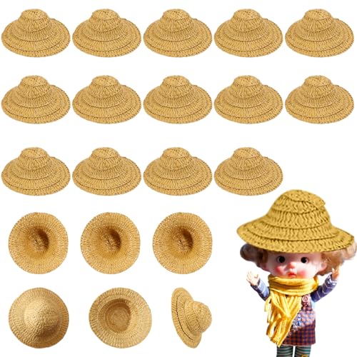 GLOBLELAND 20 Stück 4.1x1.9 Zoll Miniatur-Strohhüte Mini-Handstrick-Strohhüte für Puppen DIY-Basteln Puppenhaus Puppenkostüm-Zubehör Bastelpuppe Geburtstage Hochzeiten Mottopartys GLOBLELAND 20 Stück 4.1x1.9 Zoll Miniatur-Strohhüte Mini-Handstrick-Strohhüte für Puppen DIY-Basteln Puppenhaus Puppenkostüm-Zubehör Bastelpuppe Geburtstage Hochzeiten Mottopartys von GLOBLELAND