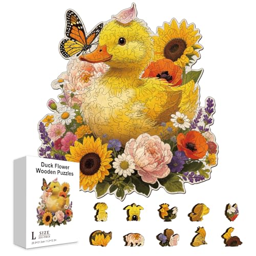 GLOBLELAND 200 Stück Entenblumen Puzzle Aus Holz Für Erwachsene 12.3x11.2Zoll Schmetterling Bunt Einzigartig Puzzle In Tierform Für Feiertage Geburtstage Jahrestage GLOBLELAND 200 Stück Entenblumen Puzzle Aus Holz Für Erwachsene 12.3x11.2Zoll Schmetterling Bunt Einzigartig Puzzle In Tierform Für Feiertage Geburtstage Jahrestage von GLOBLELAND