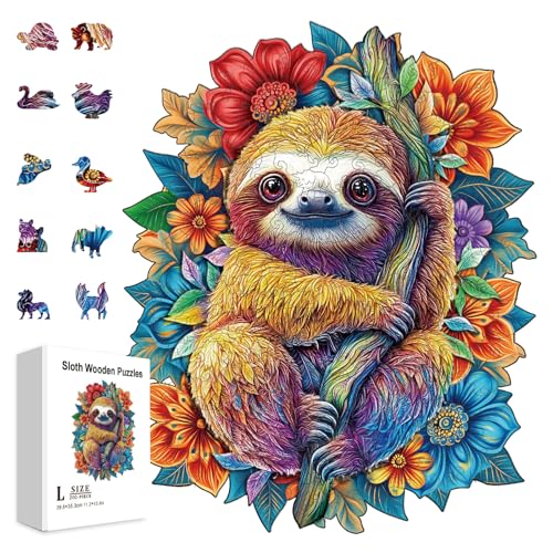 GLOBLELAND 200 Stück Faultier Puzzle Aus Holz Zum Lernen von Kleinkindern Dschungel Faultier Puzzles Farbenfrohe Einzigartig Geformte Puzzles Geburtstagsgeschenke Für Das Lernen Im Vorschulalter GLOBLELAND 200 Stück Faultier Puzzle Aus Holz Zum Lernen von Kleinkindern Dschungel Faultier Puzzles Farbenfrohe Einzigartig Geformte Puzzles Geburtstagsgeschenke Für Das Lernen Im Vorschulalter von GLOBLELAND
