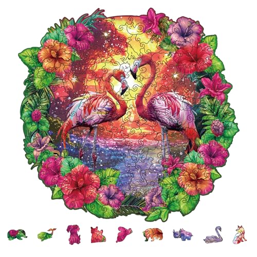 GLOBLELAND 200 Stück Flamingo Holzpuzzle Für Erwachsene, 286x277 mm/11.2x11 Zoll, Holzpuzzle Für Erwachsene, Farbenfrohes, Einzigartiges Holzpuzzle In Tierform Für Familienjubiläumsgeschenke GLOBLELAND 200 Stück Flamingo Holzpuzzle Für Erwachsene, 286x277 mm/11.2x11 Zoll, Holzpuzzle Für Erwachsene, Farbenfrohes, Einzigartiges Holzpuzzle In Tierform Für Familienjubiläumsgeschenke von GLOBLELAND