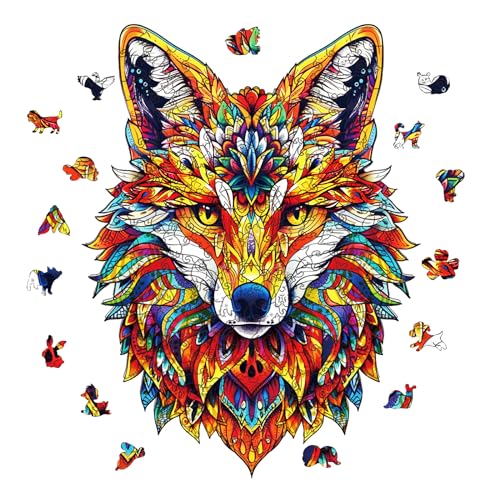 GLOBLELAND 200 Stück Fuchs Holzpuzzle Für Erwachsene 35x21 cm Holzpuzzle Für Erwachsene Einzigartige Geformte Holzpuzzle Tier Bunte Puzzle Für Weihnachtsgeburtstagsgeschenke GLOBLELAND 200 Stück Fuchs Holzpuzzle Für Erwachsene 35x21 cm Holzpuzzle Für Erwachsene Einzigartige Geformte Holzpuzzle Tier Bunte Puzzle Für Weihnachtsgeburtstagsgeschenke von GLOBLELAND