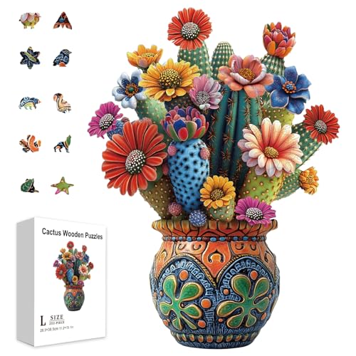 GLOBLELAND 200 Stück Kaktusblüten Puzzle Aus Holz Für Kleinkinder Die Pflanzenblumen Puzzles Lernen. Bunte Einzigartig Geformte Puzzles. Geburtstagsgeschenke Für Das Lernen Im Vorschulalter. GLOBLELAND 200 Stück Kaktusblüten Puzzle Aus Holz Für Kleinkinder Die Pflanzenblumen Puzzles Lernen. Bunte Einzigartig Geformte Puzzles. Geburtstagsgeschenke Für Das Lernen Im Vorschulalter. von GLOBLELAND