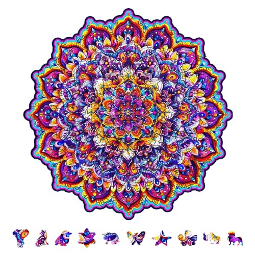 GLOBLELAND 200 Stück Kaleidoskop Blumen Holzpuzzle Für Erwachsene, 28x28 cm, Holzpuzzle Für Erwachsene, Einzigartig Geformte Holzpuzzles, Bunte Puzzles Für Weihnachten, Ostern, Geburtstagsgeschenke GLOBLELAND 200 Stück Kaleidoskop Blumen Holzpuzzle Für Erwachsene, 28x28 cm, Holzpuzzle Für Erwachsene, Einzigartig Geformte Holzpuzzles, Bunte Puzzles Für Weihnachten, Ostern, Geburtstagsgeschenke von GLOBLELAND