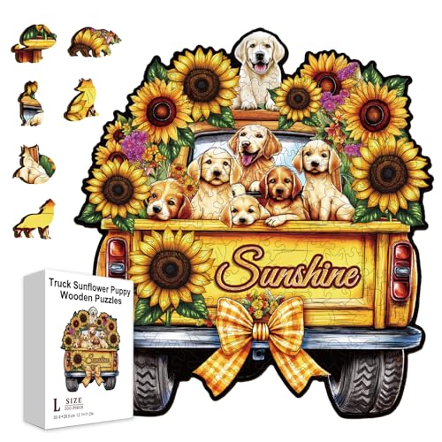 GLOBLELAND 200 Stück LKW Sonnen Blumen Welpen Holzpuzzle Zum Lernen von Kleinkindern 11.9x11.2 Zoll Bunte TierBlumen Holzpuzzles Feiertags Und Geburtstagsgeschenke Für Das Lernen Im Vorschulalter GLOBLELAND 200 Stück LKW Sonnen Blumen Welpen Holzpuzzle Zum Lernen von Kleinkindern 11.9x11.2 Zoll Bunte TierBlumen Holzpuzzles Feiertags Und Geburtstagsgeschenke Für Das Lernen Im Vorschulalter von GLOBLELAND