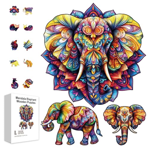 GLOBLELAND 200 Stück Mandala Elefant Puzzle Aus Holz Für Kleinkinder Die Tier Elefanten Puzzles Lernen. Bunte Einzigartig Geformte Puzzles. Geburtstagsgeschenke Für Das Lernen Im Vorschulalter. GLOBLELAND 200 Stück Mandala Elefant Puzzle Aus Holz Für Kleinkinder Die Tier Elefanten Puzzles Lernen. Bunte Einzigartig Geformte Puzzles. Geburtstagsgeschenke Für Das Lernen Im Vorschulalter. von GLOBLELAND