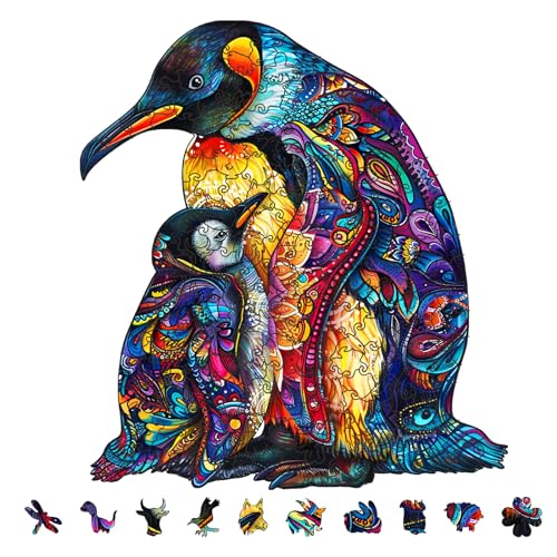 GLOBLELAND 200 Stück Pinguin Holzpuzzle Für Erwachsene, 277x304 mm/11x12 Zoll, Holzpuzzle Für Erwachsene, Farbenfrohes, Einzigartiges Holzpuzzle In Tierform Für Familienjubiläumsgeschenke GLOBLELAND 200 Stück Pinguin Holzpuzzle Für Erwachsene, 277x304 mm/11x12 Zoll, Holzpuzzle Für Erwachsene, Farbenfrohes, Einzigartiges Holzpuzzle In Tierform Für Familienjubiläumsgeschenke von GLOBLELAND