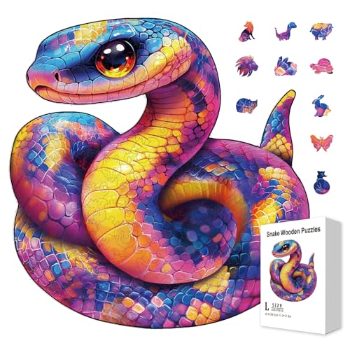 GLOBLELAND 200 Stück Schlangen Puzzle Aus Holz Für Kleinkinder Die Das Jahr Der Schlange Lernen. Bunte Einzigartig Geformte Puzzles. Geburtstagsgeschenke Für Das Lernen Im Vorschulalter. GLOBLELAND 200 Stück Schlangen Puzzle Aus Holz Für Kleinkinder Die Das Jahr Der Schlange Lernen. Bunte Einzigartig Geformte Puzzles. Geburtstagsgeschenke Für Das Lernen Im Vorschulalter. von GLOBLELAND